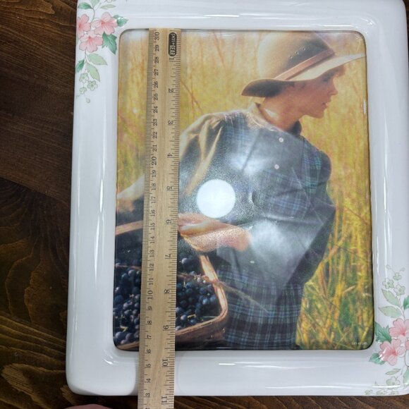 Vintage Floral Ceramic 8x10 Picture Frame by The Weston Gallery Cottagecore Pink - Picture 14 of 15